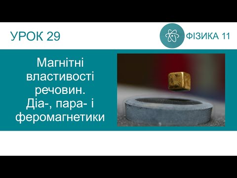 Видео: Фізика 11. Урок-презентація (стара версія) Магнітні властивості речовин. Діа-, пара- і феромагнетики