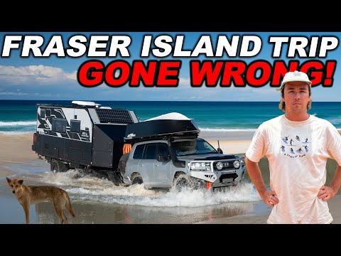 Видео: Остров Фрейзер ПРОВАЛ! 🤬 ЗАСТРЯЛ перед баржей! Кемпинговый караван K'gari 4wd & Camping 4x4