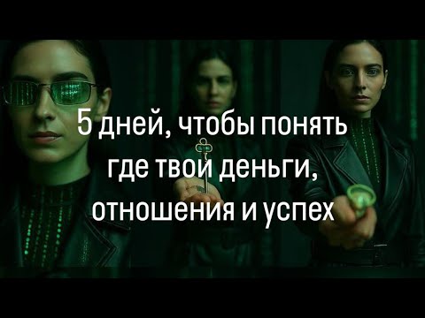 Видео: 5 дней, чтобы понять, где твои деньги, отношения и успех⚡️
