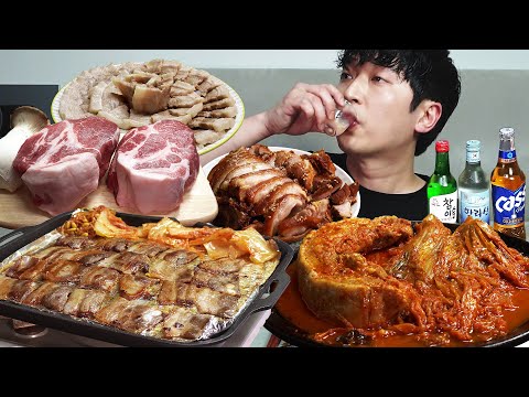 Видео: Разнообразная коллекция мукбангов из свинины🐖🐷 MUKBANG ASMR REALSOUND EATINGSHOW