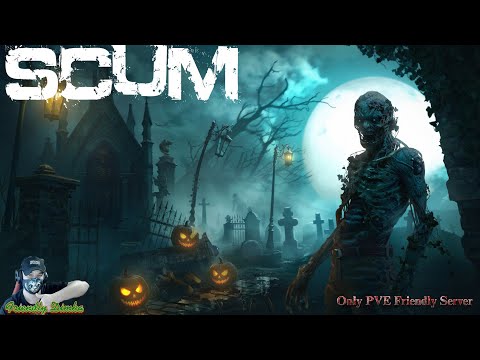 Видео: SCUM. Спокойное выживание в Хэллоуин.