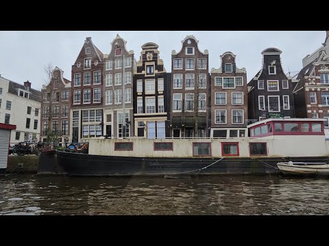 Видео: Прогулка  по каналам АМСТЕРДАМа/Полная версия под музыку/Жаль с погодой не повезло