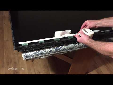 Видео: Ремонт телевизора LG 65UJ634V. Темное изображение. Замена подсветки матрицы.