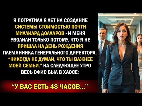 Видео: Шок: племянник CEO уволил меня за отказ прийти на вечеринку — теперь я владею алгоритмом на $940M