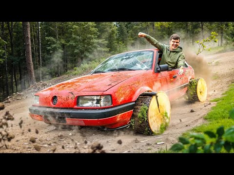 Видео: Установили КОЛЕСА из ДЕРЕВА на Автомобиль - ЭТО РАБОТАЕТ?