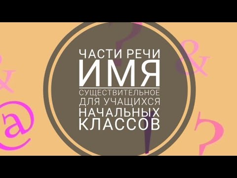 Видео: Части речи Имя существительное