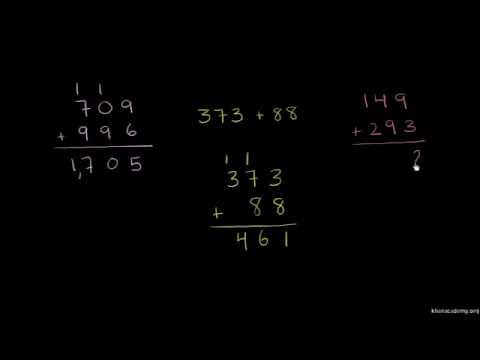 Видео: Примери за пренасяне при събиране на трицифрени числа