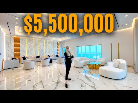 Видео: Внутри элитного пентхауса стоимостью 5 500 000 долларов США с собственным спа-салоном в районе Ду...