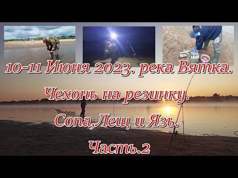 Видео: 10-11 Июня 2023. Река Вятка. Чехонь на резинку. Сопа, Лещ и Язь.  Часть 2