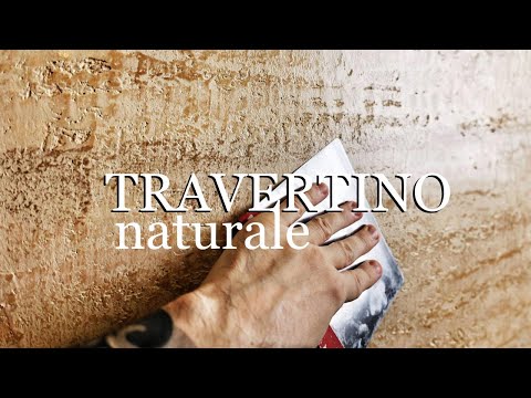 Видео: ФАКТУРНАЯ ШТУКАТУРКА - TRAVERTINO NATURALE - полированный срез травертина, мастер-класс.