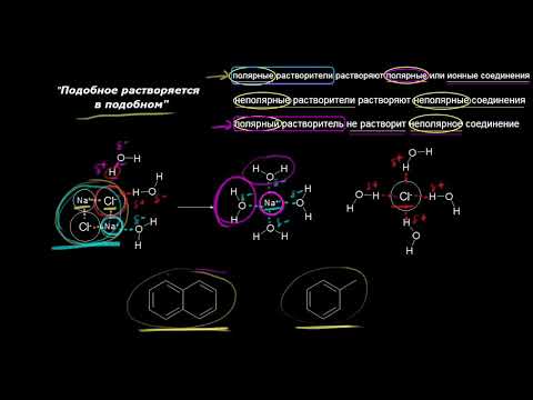 Видео: Растворимость органических соединений (видео 6) | Силы межмолекулярного взаимодействия | Химия