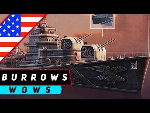 Видео: ЭСМИНЕЦ BURROWS! ОХОТА НА ВОДНОГО ЗВЕРЯ! WORLD OF WARSHIPS