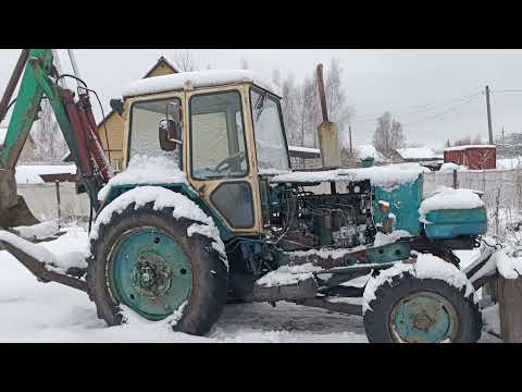 Видео: Холодный запуск дизеля ЮМЗ зимой // UMZ diesel winter cold start