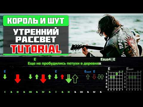 Видео: Как Играть Король и Шут - Утренний Рассвет на Гитаре (Соло + Ритм)! Разбор (табы, аккорды и бой)
