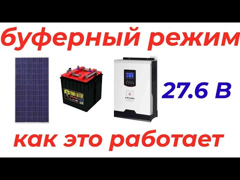 Видео: АКБ в солнечной электростанции Буферный режим