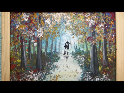 Видео: Как нарисовать пару в парке.