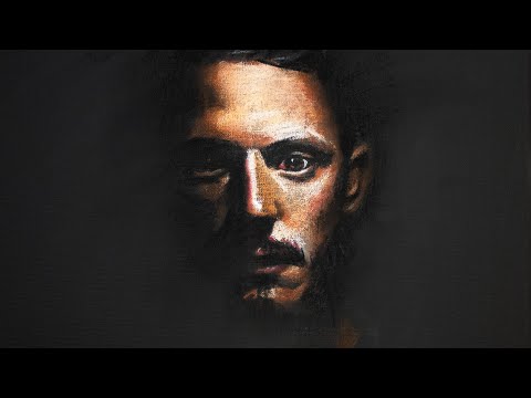 Видео: Портрет человека, выглядящего жутко, написанный пастелью