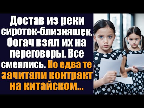 Видео: Достав из реки сироток близняшек, богач взял их с собой на важные переговоры. Все смеялись, но едва