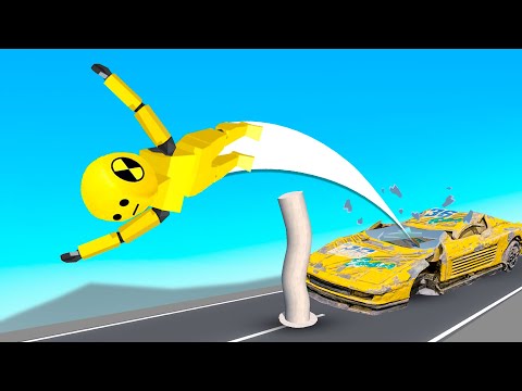 Видео: Я Всё Разбил? Я Тестировал Машины на Опасной Мега Рампе!! (Turbo Dismount)