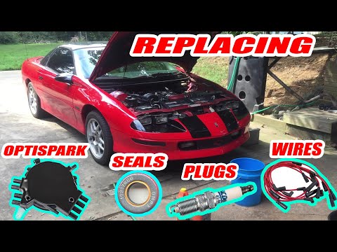 Видео: LT1 optispark Замена уплотнений, свечей зажигания и проводов 1993 - 1997 Chevrolet Camaro Z28