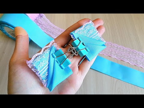 Видео: Очень красивые бантики из репсовой ленты и кружева
