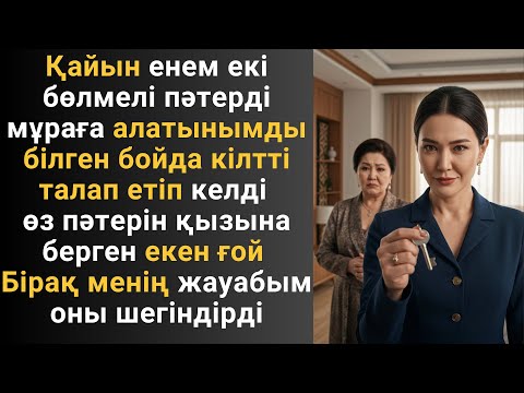 Видео: Қайын енем екі бөлмелі пәтерді мұраға алатынымды білген бойда кілтті талап етіп келді өз пәтерін
