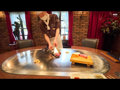 Видео: Самые красивые теппаньяки в Японии: говядина Кобе против говядины Вагю