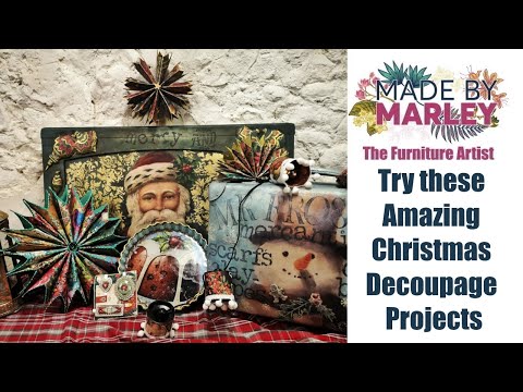 Видео: Попробуйте эти потрясающие рождественские проекты по декупажу