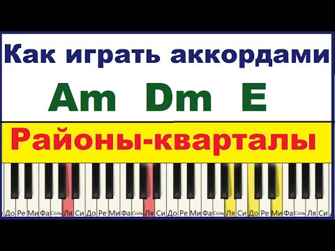 Видео: 🎹 ❗❗❗ Как играть аккордами на пианино/синтезаторе. 🎵 Подбор мелодии Районы кварталы