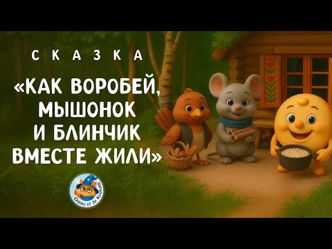 Видео: Как воробей, мышонок и блинчик вместе жили | Сказки для детей | Сказки про животных