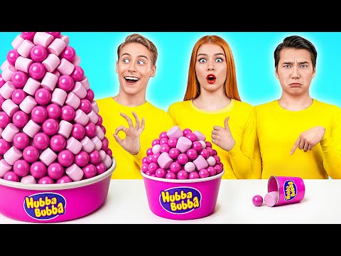 Видео: Большая, Средняя или Маленькая Тарелка Челлендж | Простые Кулинарные Рецепты от Multi DO Challenge