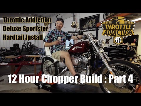 Видео: Часть 4 из 4: Как установить комплект Throttle Addiction Deluxe Sportster Hardtail Kit — окончате...