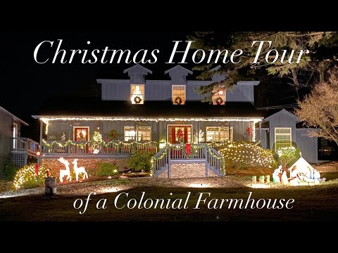 Видео: Великолепный рождественский фермерский дом с колониальным шармом ~ Экскурсия по дому ~ Антиквариат