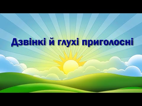 Видео: Дзвінкі й глухі приголосні