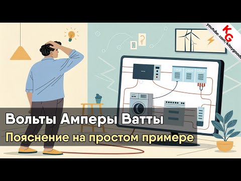 Видео: ⚡ Что такое Вольты Амперы Ватты? На простом примере станет понятно.