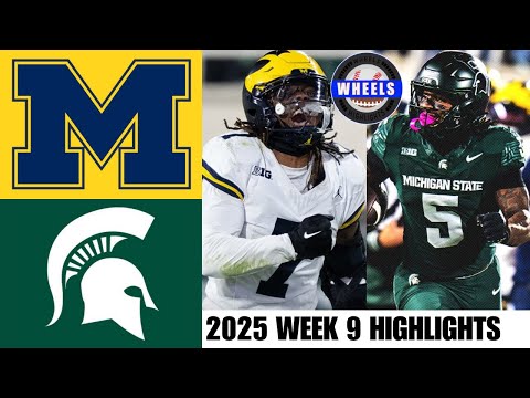 Видео: #25 Мичиган против Мичиган Стэйт | Неделя 9 | Лучшие моменты студенческого футбола 2025 года