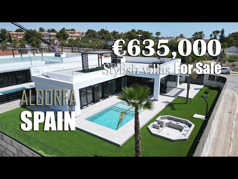 Видео: Новые виллы от застройщика рядом с гольф-клубом в Альгорфе на продажу | Виллы в Испании, Коста Бл...
