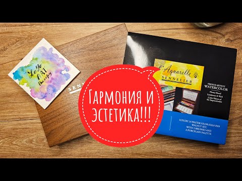 Видео: Хороши или нет? Проф. акварель от Sennelier 24 цвета в деревянной коробке