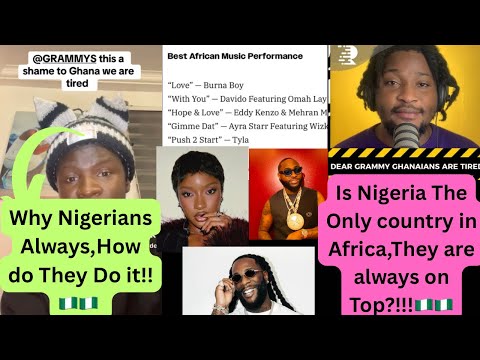 Видео: Почему это всегда нигерийцы!!!… Ганцы ликуют, когда нигерийцы доминируют в номинации на «Грэмми» 🇳🇬