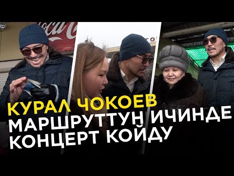 Видео: Ырчы Курал Чокоев маршруттун ичинде концерт койду