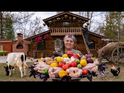 Видео: Курица с Овощами в Дровяной Печи