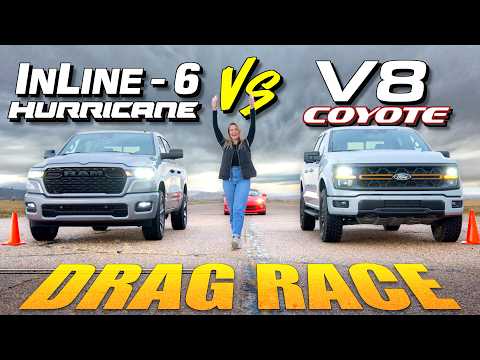 Видео: Соревнование Ram 1500 против Ford F-150 2026 года: сможет ли большой Ford V8 обогнать новейший сп...