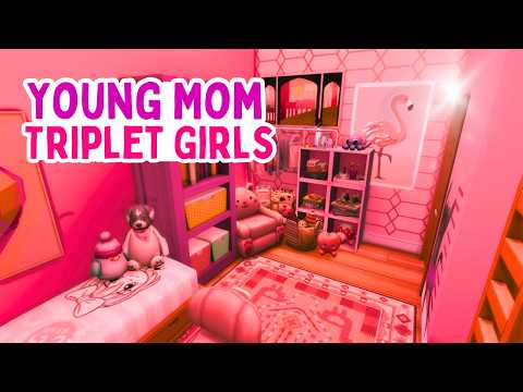 Видео: Квартира для молодой мамы и девочек-тройняшек | The Sims 4 Быстрая сборка