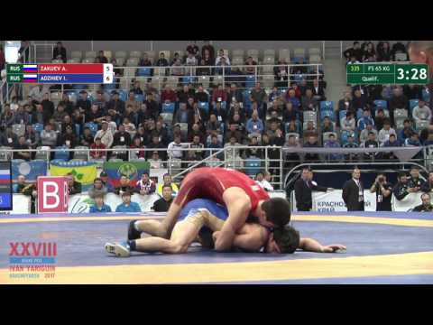 Видео: Ярыгин-2017. Вольн. 65 кг. Анзор Закуев - Имам Аджиев. Квалификация.