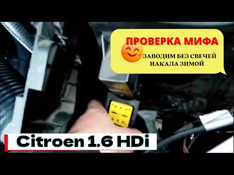 Видео: Citroen C4 1.6 HDi Свечи Накала НЕ НУЖНЫ #citroën