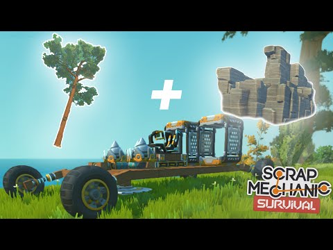 Видео: САМАЯ ПРОСТАЯ МАШИНА ДЛЯ ФАРМА РЕСУРСОВ В SCRAP MECHANIC SURVIVAL | СКРАП МЕХАНИК ВЫЖИВАНИЯ