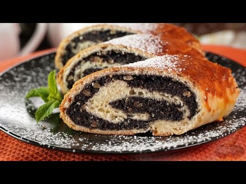 Видео: И жить станет веселее. МАКОВЫЙ РУЛЕТ С ОРЕХАМИ