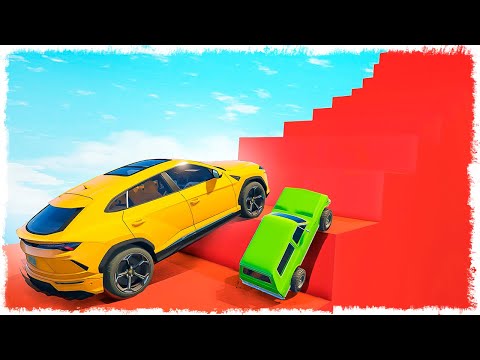 Видео: КАК ДАЛЕКО ЗАЕДЕТ ОГРОМНАЯ ЛАМБОРГИНИ??? ЛЕСТНИЦА В GTA ONLINE!!!