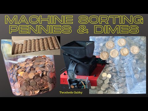 Видео: Машинная сортировка пенни и десятицентовиков
