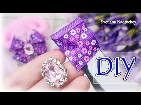 Видео: Вот такие бантики из репсовых лент и кружева получились на этот раз!  Бантики канзаши МК